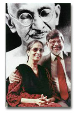 Sunanda Gandhi with her husband Arun